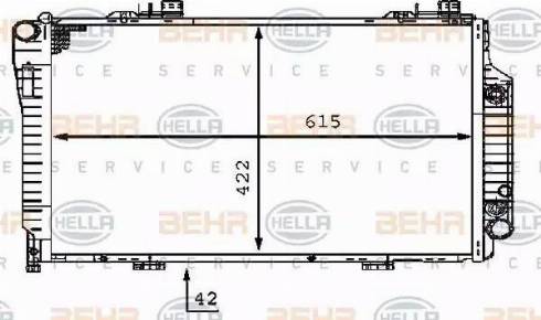 BEHR HELLA Service 8MK 376 710-364 - Радіатор, охолодження двигуна autocars.com.ua