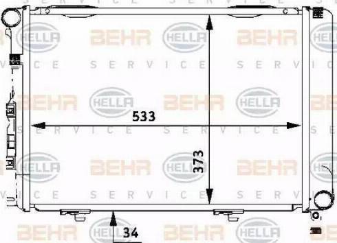 BEHR HELLA Service 8MK 376 710-651 - Радіатор, охолодження двигуна autocars.com.ua