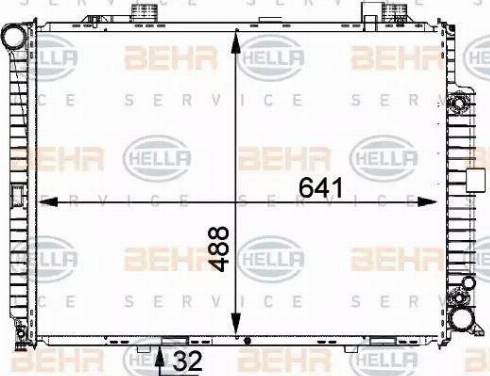 BEHR HELLA Service 8MK 376 711-154 - Радиатор, охлаждение двигателя autodnr.net