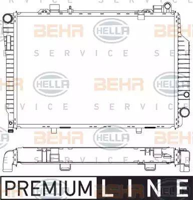 BEHR HELLA Service 8MK 376 711-201 - Радіатор, охолодження двигуна autocars.com.ua