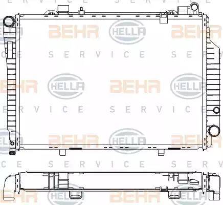 BEHR HELLA Service 8MK 376 711-204 - Радіатор, охолодження двигуна autocars.com.ua