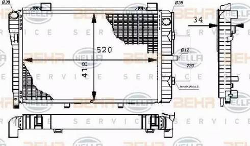 BEHR HELLA Service 8MK 376 711-251 - Радиатор, охлаждение двигателя autodnr.net