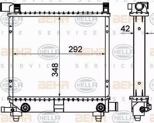 BEHR HELLA Service 8MK 376 711-311 - Радіатор, охолодження двигуна autocars.com.ua