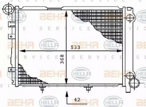 BEHR HELLA Service 8MK 376 711-351 - Радіатор, охолодження двигуна autocars.com.ua