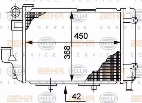 BEHR HELLA Service 8MK 376 711-361 - Радіатор, охолодження двигуна autocars.com.ua