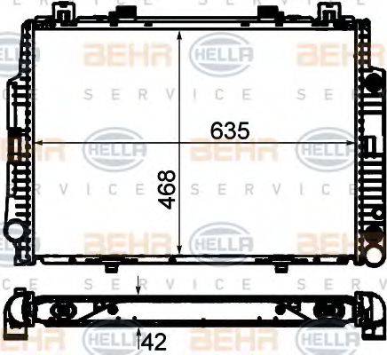 BEHR HELLA Service 8MK 376 711-514 - Радіатор, охолодження двигуна autocars.com.ua