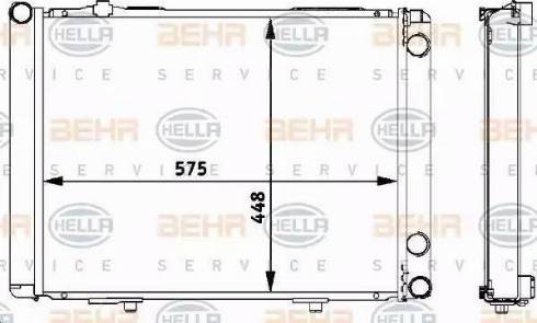 BEHR HELLA Service 8MK 376 711-531 - Радіатор, охолодження двигуна autocars.com.ua