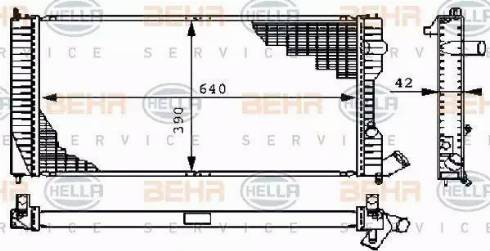 BEHR HELLA Service 8MK 376 711-681 - Радіатор, охолодження двигуна autocars.com.ua