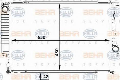 BEHR HELLA Service 8MK 376 712-124 - Радіатор, охолодження двигуна autocars.com.ua