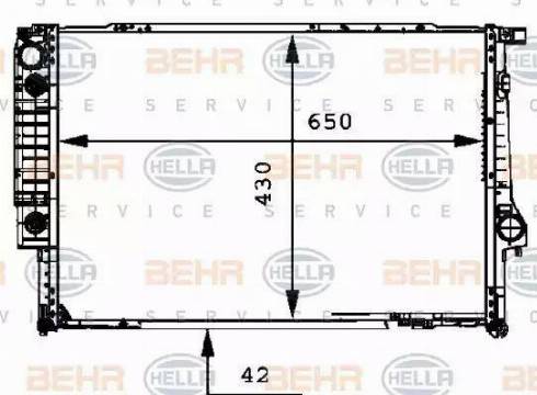 BEHR HELLA Service 8MK 376 712-131 - Радіатор, охолодження двигуна autocars.com.ua