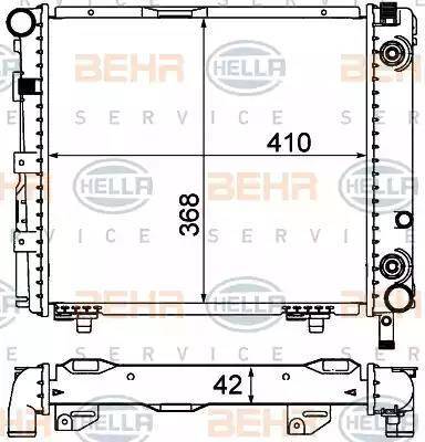 BEHR HELLA Service 8MK 376 712-151 - Радиатор, охлаждение двигателя autodnr.net