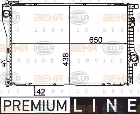 BEHR HELLA Service 8MK 376 712-231 - Радіатор, охолодження двигуна autocars.com.ua