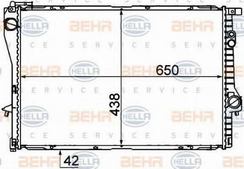 BEHR HELLA Service 8MK 376 712-234 - Радіатор, охолодження двигуна autocars.com.ua