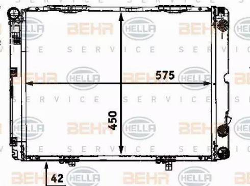 BEHR HELLA Service 8MK 376 712-301 - Радіатор, охолодження двигуна autocars.com.ua