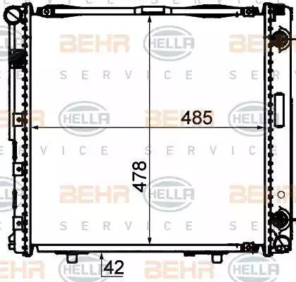 BEHR HELLA Service 8MK 376 712-444 - Радиатор, охлаждение двигателя autodnr.net