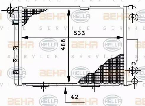 BEHR HELLA Service 8MK 376 712-454 - Радіатор, охолодження двигуна autocars.com.ua