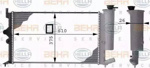 BEHR HELLA Service 8MK 376 712-541 - Радіатор, охолодження двигуна autocars.com.ua