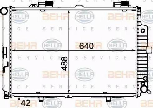 BEHR HELLA Service 8MK 376 712-784 - Радиатор, охлаждение двигателя autodnr.net