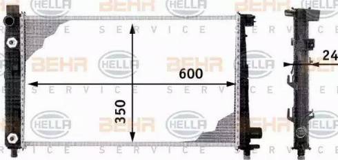 BEHR HELLA Service 8MK 376 713-054 - Радіатор, охолодження двигуна autocars.com.ua