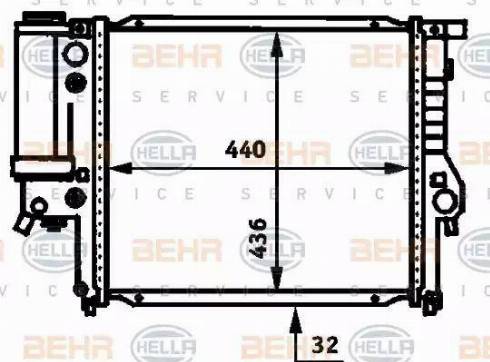 BEHR HELLA Service 8MK 376 713-174 - Радиатор, охлаждение двигателя autodnr.net