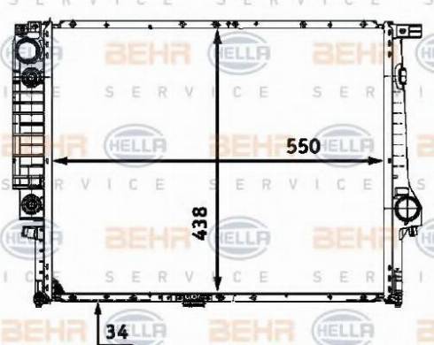 BEHR HELLA Service 8MK 376 713-254 - Радиатор, охлаждение двигателя autodnr.net