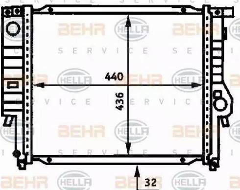 BEHR HELLA Service 8MK 376 713-271 - Радіатор, охолодження двигуна autocars.com.ua