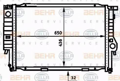 BEHR HELLA Service 8MK 376 713-281 - Радіатор, охолодження двигуна autocars.com.ua