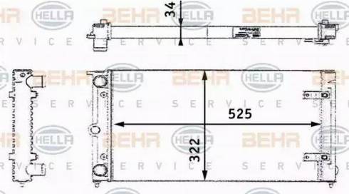 BEHR HELLA Service 8MK 376 713-461 - Радіатор, охолодження двигуна autocars.com.ua