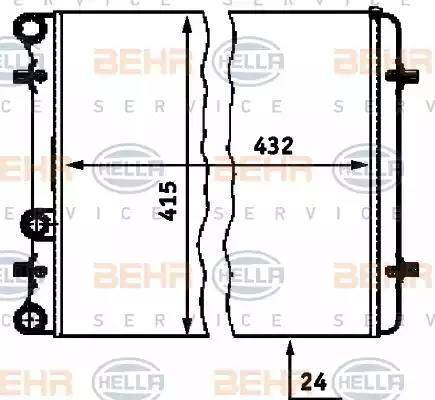 BEHR HELLA Service 8MK 376 713-771 - Радиатор, охлаждение двигателя autodnr.net