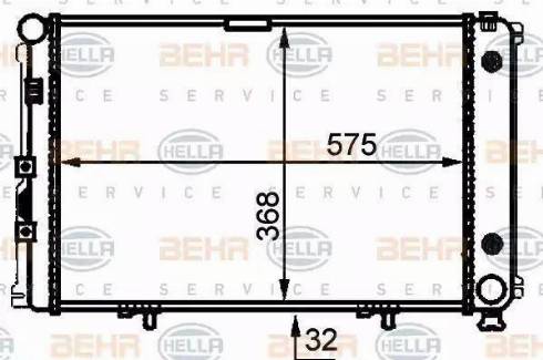 BEHR HELLA Service 8MK 376 714-014 - Радіатор, охолодження двигуна autocars.com.ua