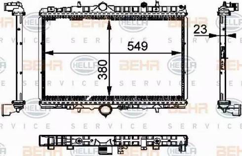 BEHR HELLA Service 8MK 376 714-394 - Радіатор, охолодження двигуна autocars.com.ua