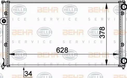 BEHR HELLA Service 8MK 376 714-451 - Радиатор, охлаждение двигателя autodnr.net