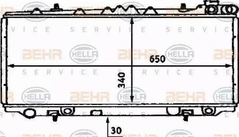 BEHR HELLA Service 8MK 376 715-581 - Радіатор, охолодження двигуна autocars.com.ua