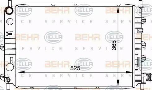 BEHR HELLA Service 8MK 376 716-041 - Радіатор, охолодження двигуна autocars.com.ua