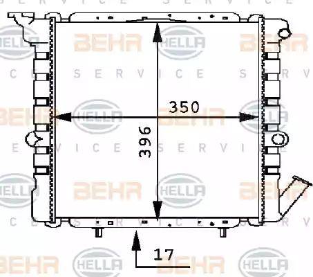 BEHR HELLA Service 8MK 376 716-051 - Радіатор, охолодження двигуна autocars.com.ua