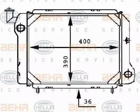 BEHR HELLA Service 8MK 376 716-201 - Радіатор, охолодження двигуна autocars.com.ua