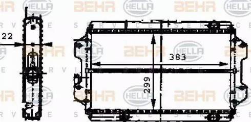 BEHR HELLA Service 8MK 376 716-401 - Радіатор, охолодження двигуна autocars.com.ua