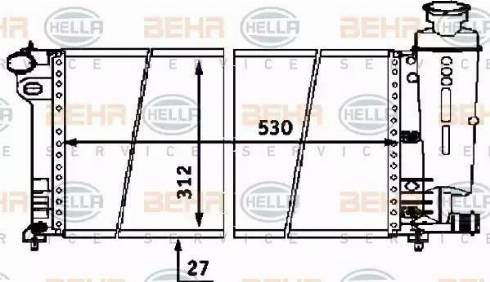 BEHR HELLA Service 8MK 376 716-451 - Радіатор, охолодження двигуна autocars.com.ua