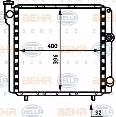 BEHR HELLA Service 8MK 376 716-661 - Радіатор, охолодження двигуна autocars.com.ua