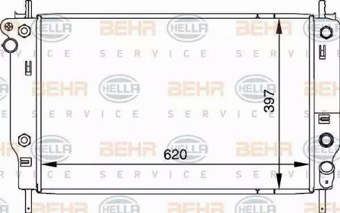 BEHR HELLA Service 8MK 376 716-681 - Радіатор, охолодження двигуна autocars.com.ua