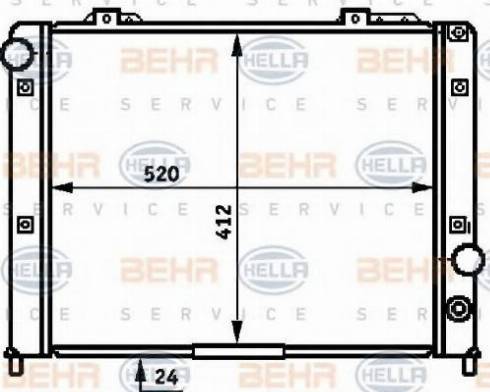 BEHR HELLA Service 8MK 376 716-691 - Радіатор, охолодження двигуна autocars.com.ua