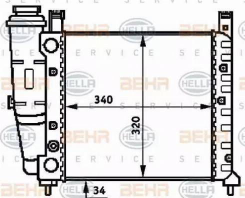 BEHR HELLA Service 8MK 376 716-711 - Радіатор, охолодження двигуна autocars.com.ua