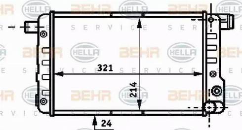 BEHR HELLA Service 8MK 376 717-051 - Радіатор, охолодження двигуна autocars.com.ua