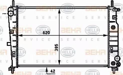 BEHR HELLA Service 8MK 376 717-111 - Радіатор, охолодження двигуна autocars.com.ua