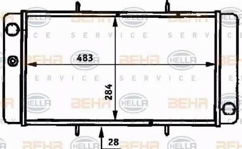 BEHR HELLA Service 8MK 376 717-161 - Радіатор, охолодження двигуна autocars.com.ua