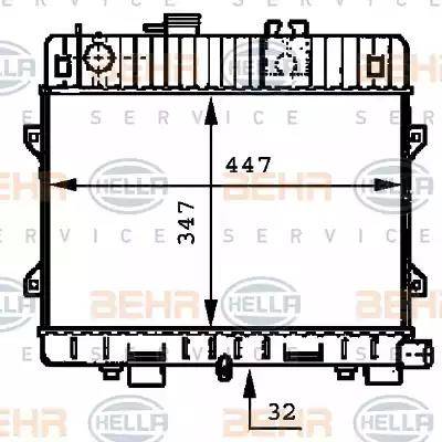 BEHR HELLA Service 8MK 376 717-191 - Радіатор, охолодження двигуна autocars.com.ua