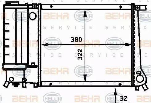 BEHR HELLA Service 8MK 376 717-221 - Радиатор, охлаждение двигателя autodnr.net