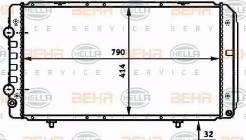 BEHR HELLA Service 8MK 376 717-281 - Радіатор, охолодження двигуна autocars.com.ua