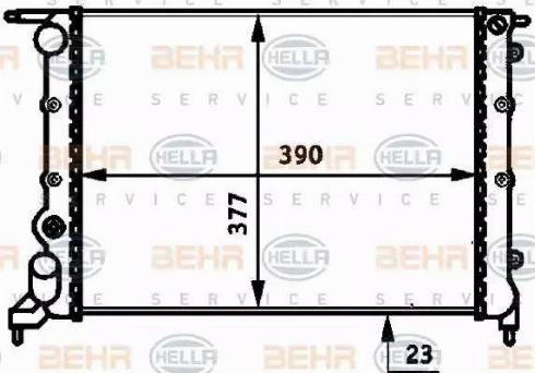 BEHR HELLA Service 8MK 376 717-301 - Радіатор, охолодження двигуна autocars.com.ua