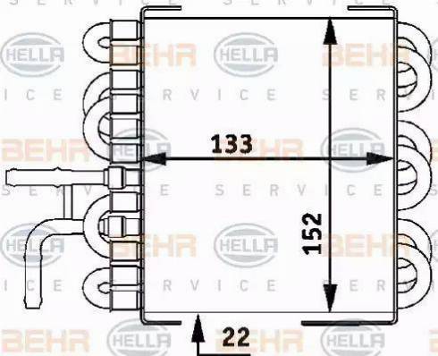 BEHR HELLA Service 8MK 376 717-411 - Паливний радіатор autocars.com.ua